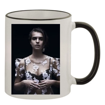 Emily Ratajkowski 11oz Colored Rim & Handle Mug