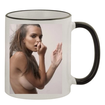 Emily Ratajkowski 11oz Colored Rim & Handle Mug