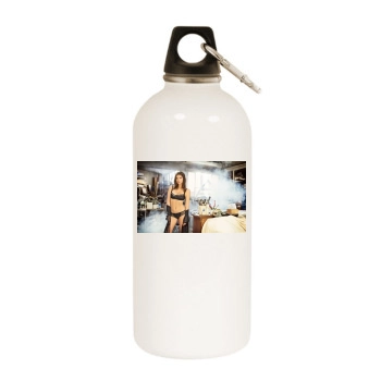 Emily Ratajkowski White Water Bottle With Carabiner