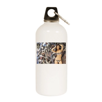 Emily Ratajkowski White Water Bottle With Carabiner