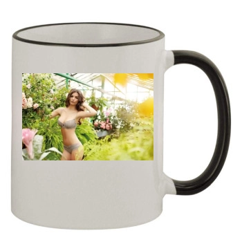 Emily Ratajkowski 11oz Colored Rim & Handle Mug