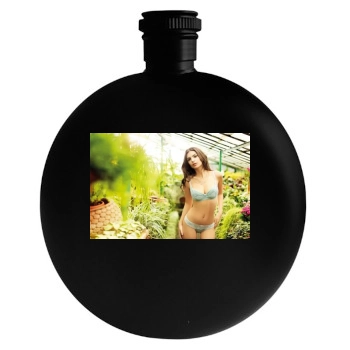 Emily Ratajkowski Round Flask