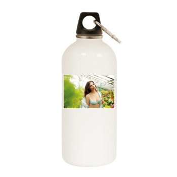 Emily Ratajkowski White Water Bottle With Carabiner