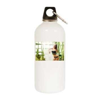 Emily Ratajkowski White Water Bottle With Carabiner
