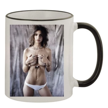 Emily Ratajkowski 11oz Colored Rim & Handle Mug