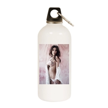 Emily Ratajkowski White Water Bottle With Carabiner