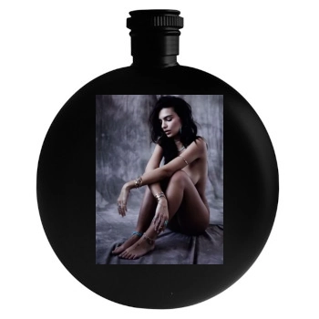 Emily Ratajkowski Round Flask