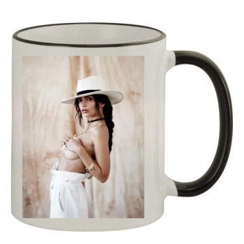 Emily Ratajkowski 11oz Colored Rim & Handle Mug