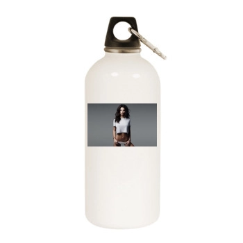 Emily Ratajkowski White Water Bottle With Carabiner