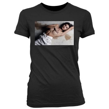 Emily Ratajkowski Women's Junior Cut Crewneck T-Shirt