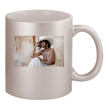 Emily Ratajkowski 11oz Metallic Silver Mug