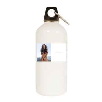 Emily Ratajkowski White Water Bottle With Carabiner