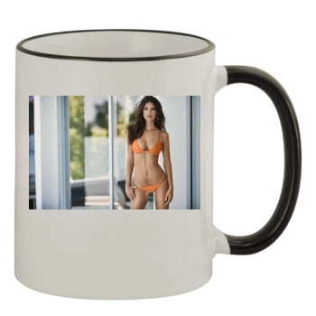 Emily Ratajkowski 11oz Colored Rim & Handle Mug