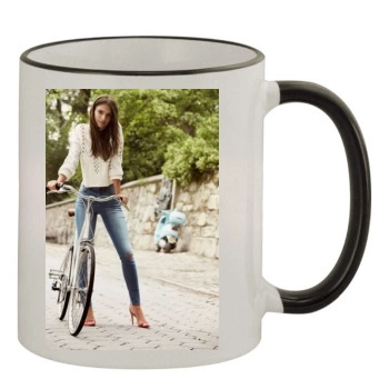 Emily Ratajkowski 11oz Colored Rim & Handle Mug