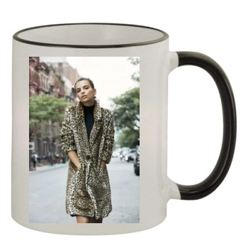 Emily Ratajkowski 11oz Colored Rim & Handle Mug