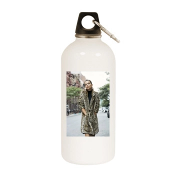 Emily Ratajkowski White Water Bottle With Carabiner