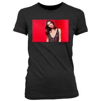 Emily Ratajkowski Women's Junior Cut Crewneck T-Shirt