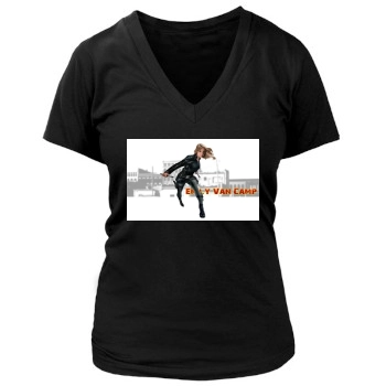 Emily VanCamp Women's Deep V-Neck TShirt