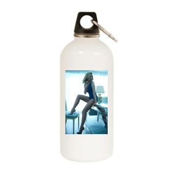 Emily VanCamp White Water Bottle With Carabiner