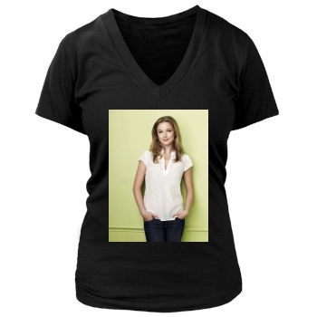 Emily VanCamp Women's Deep V-Neck TShirt