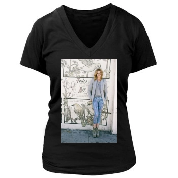 Emily VanCamp Women's Deep V-Neck TShirt