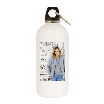 Emily VanCamp White Water Bottle With Carabiner