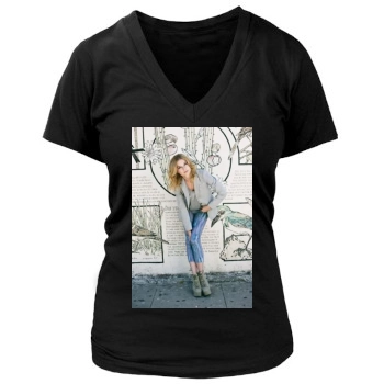 Emily VanCamp Women's Deep V-Neck TShirt