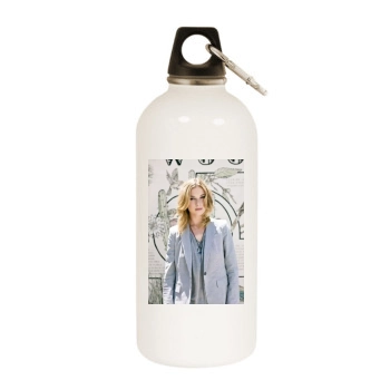 Emily VanCamp White Water Bottle With Carabiner