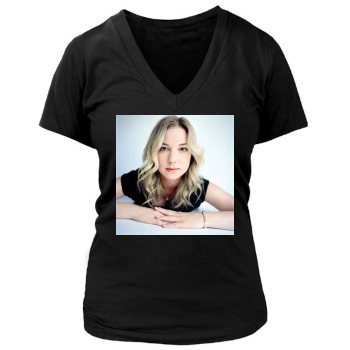 Emily VanCamp Women's Deep V-Neck TShirt