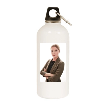 Emily VanCamp White Water Bottle With Carabiner