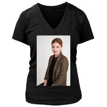 Emily VanCamp Women's Deep V-Neck TShirt