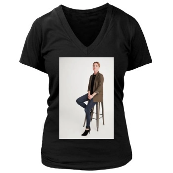 Emily VanCamp Women's Deep V-Neck TShirt