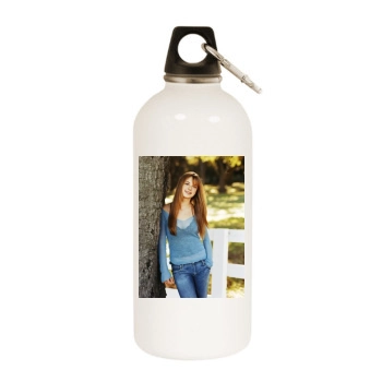 Emily VanCamp White Water Bottle With Carabiner