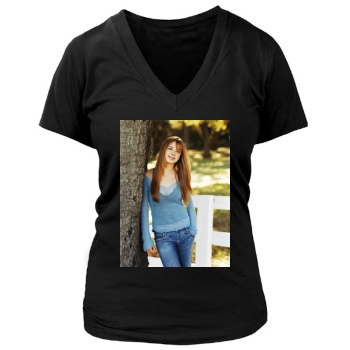 Emily VanCamp Women's Deep V-Neck TShirt