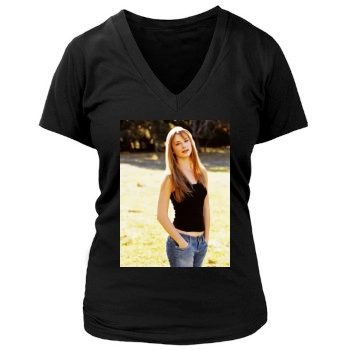 Emily VanCamp Women's Deep V-Neck TShirt