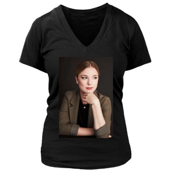 Emily VanCamp Women's Deep V-Neck TShirt