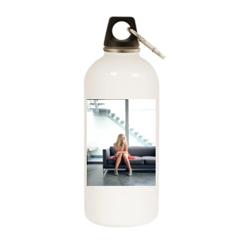 Emma Bunton White Water Bottle With Carabiner