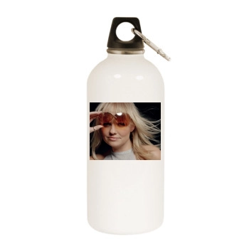 Emma Bunton White Water Bottle With Carabiner