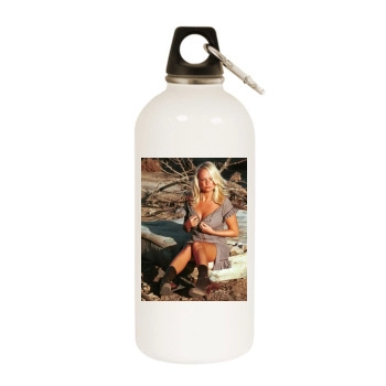 Emma Bunton White Water Bottle With Carabiner