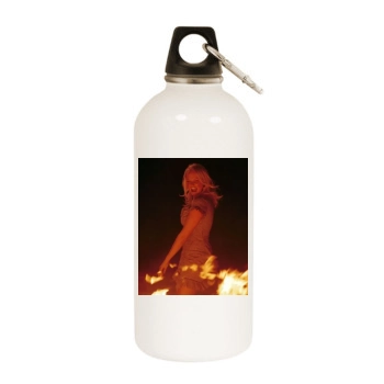 Emma Bunton White Water Bottle With Carabiner