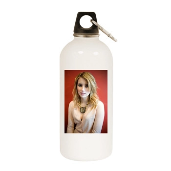 Emma Roberts White Water Bottle With Carabiner