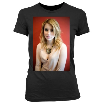 Emma Roberts Women's Junior Cut Crewneck T-Shirt