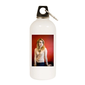 Emma Roberts White Water Bottle With Carabiner