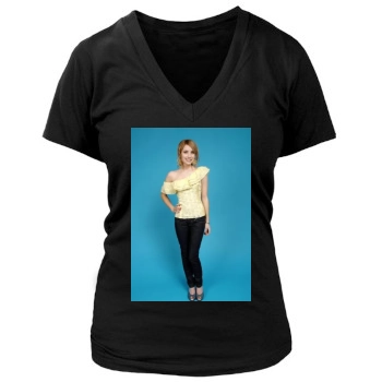 Emma Roberts Women's Deep V-Neck TShirt