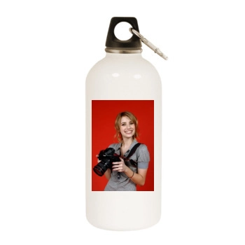 Emma Roberts White Water Bottle With Carabiner