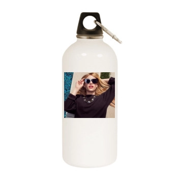 Emma Roberts White Water Bottle With Carabiner