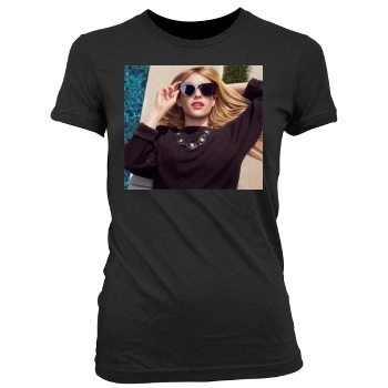 Emma Roberts Women's Junior Cut Crewneck T-Shirt