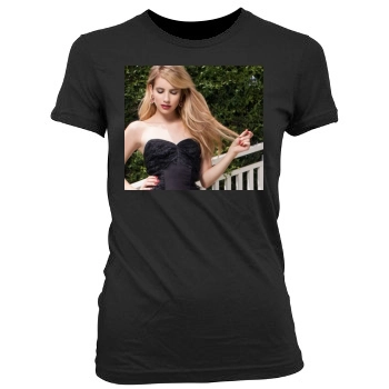 Emma Roberts Women's Junior Cut Crewneck T-Shirt