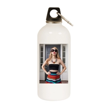 Emma Roberts White Water Bottle With Carabiner