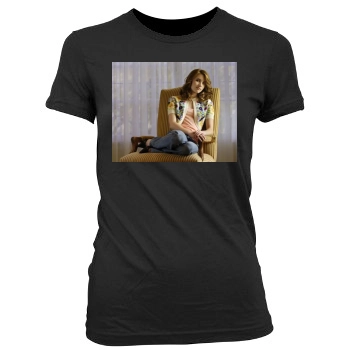 Emma Roberts Women's Junior Cut Crewneck T-Shirt